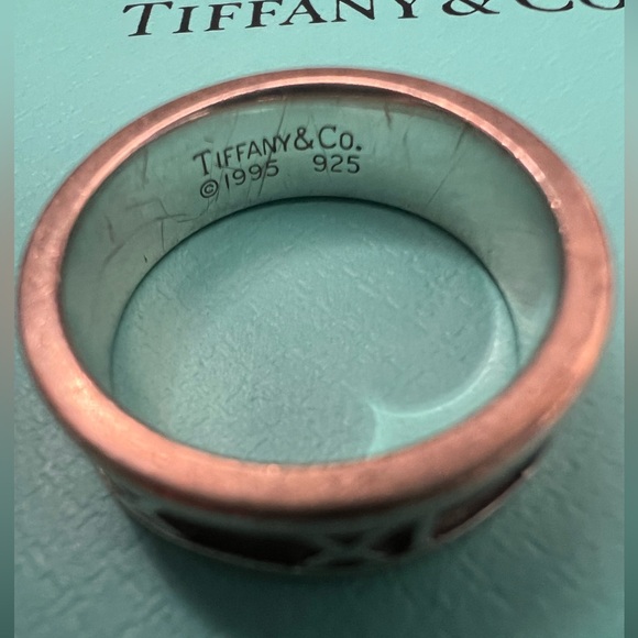 Tiffany & Co Vintage Ring Atlas Band Sterling Silver Size 6 - Picture 6 of 7